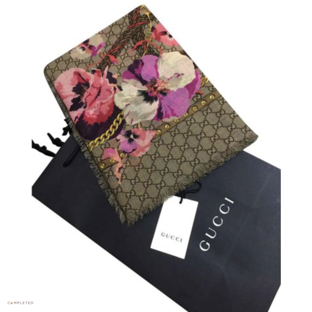 Gucci Scarf Flowers 140X140 cm 100% Lana wool