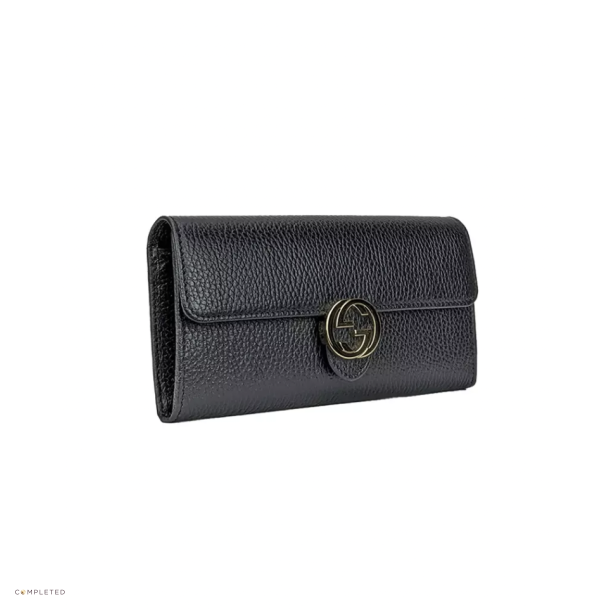 GUCCI Icon GG Interlocking Wallet Black